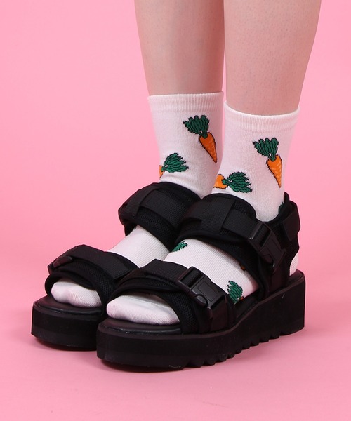 PUNYUS（プニュズ）の「フード総柄ソックス(NINJIN EDAMAME LEMON)（ソックス/靴下・レディース・その他1/その他2/その他3・FREE）」の7枚目の写真