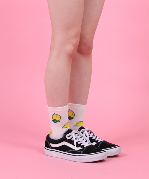 PUNYUS（プニュズ）の「フード総柄ソックス(NINJIN EDAMAME LEMON)（ソックス/靴下・レディース・その他1/その他2/その他3・FREE）」の8枚目の写真