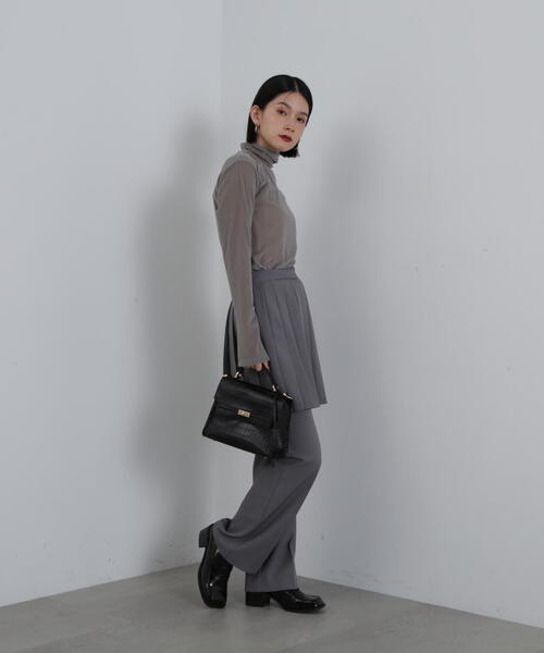 N.（N. Natural Beauty Basic）（エヌエヌナチュラルビューティーベーシック）の「◆プリーツスカートレイヤードパンツ（その他パンツ・レディース・グレー/ブラウン・MEDIUM）」の15枚目の写真