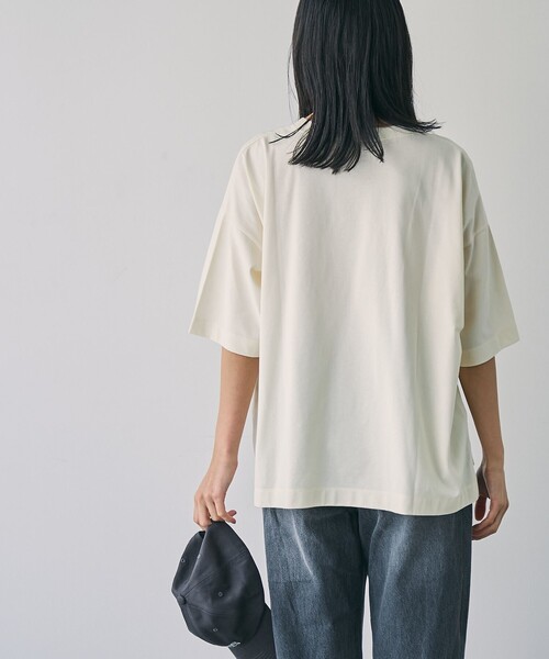 coen(コーエン)の「【WELLTECT】スクエアTシャツ(Tシャツ/カットソー・レディース・ナチュラル/ブラック/ダークグレー・M/L)」の7枚目の写真