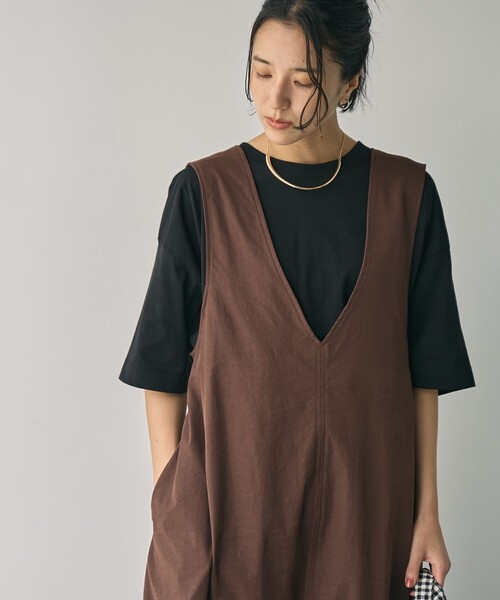 coen(コーエン)の「【WELLTECT】スクエアTシャツ(Tシャツ/カットソー・レディース・ナチュラル/ブラック/ダークグレー・M/L)」の13枚目の写真