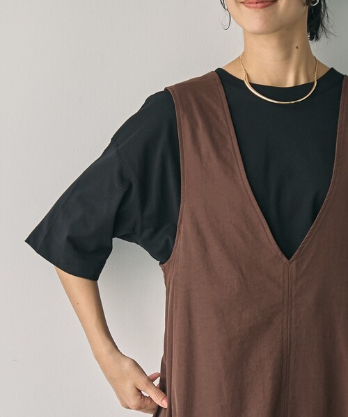 coen(コーエン)の「【WELLTECT】スクエアTシャツ(Tシャツ/カットソー・レディース・ナチュラル/ブラック/ダークグレー・M/L)」の16枚目の写真