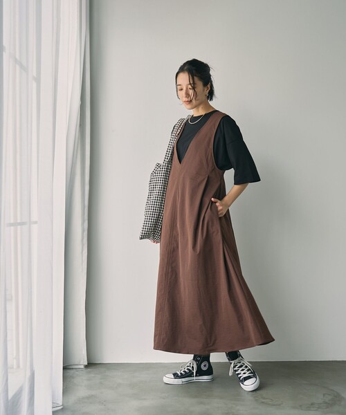 coen(コーエン)の「【WELLTECT】スクエアTシャツ(Tシャツ/カットソー・レディース・ナチュラル/ブラック/ダークグレー・M/L)」の20枚目の写真