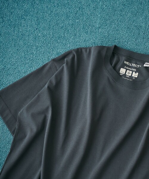 coen(コーエン)の「【WELLTECT】スクエアTシャツ(Tシャツ/カットソー・レディース・ナチュラル/ブラック/ダークグレー・M/L)」の22枚目の写真