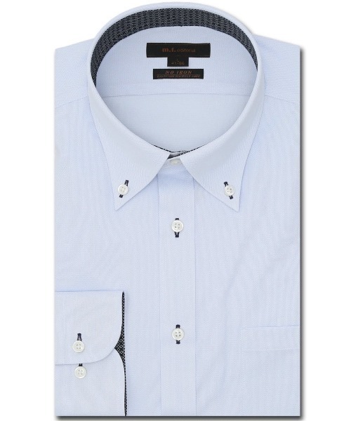 m.f.エディトリアル メンズ ノーアイロン ストレッチ 吸水速乾 ウォッシャブル ボタンダウン ビジネスドレス長袖ニットシャツ（ビジネスシャツ）｜m.f.editorial（エムエフエディトリアル）