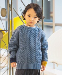 BEAMS mini | ケーブルニット プルオーバー 2024FW（90～150cm）(ニット/セーター)