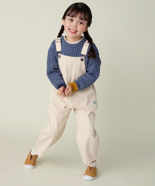 BEAMS mini（ビームスミニ）の「ケーブルニット プルオーバー 2024FW（90～150cm）（ニット/セーター・キッズ・ホワイト系その他5/イエロー系その他5/サックスブルー/ダークグリーン・90/100/110/120/130/140/150）」の17枚目の写真