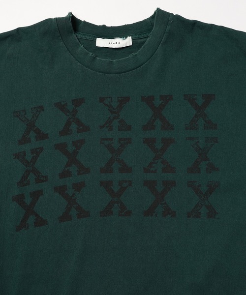 JIEDA(ジエダ)の「XXXXX DAMAGE PIGMENT TEE(Tシャツ/カットソー・メンズ・ブラック/ネイビー/グリーン・1/2/3/4)」の11枚目の写真