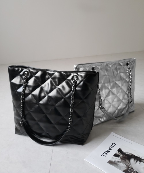 訳あり❤CHANEL❤非売品 ブラック キルティング ショルダーバッグ ZAKKA-BOX ショルダーバッグ バッグ 「NOVE-17」キルティングチェーン