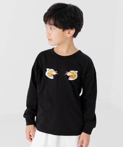 chil2（チルツー）の「プリント 長袖Tシャツ（Tシャツ/カットソー・キッズ・A/B/I/G/J/H/F/E/D/C・120cm/110cm/100cm/90cm/80ｃｍ/140cm/130cm）」の3枚目の写真