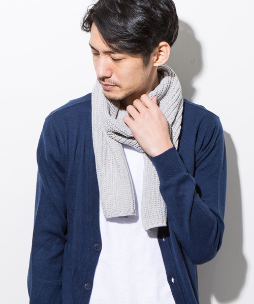 AKM(エイケイエム)の「【AKM Contemporary】別注マフラー(マフラー・メンズ・ブラック/グレー・FREE)」の1枚目の写真