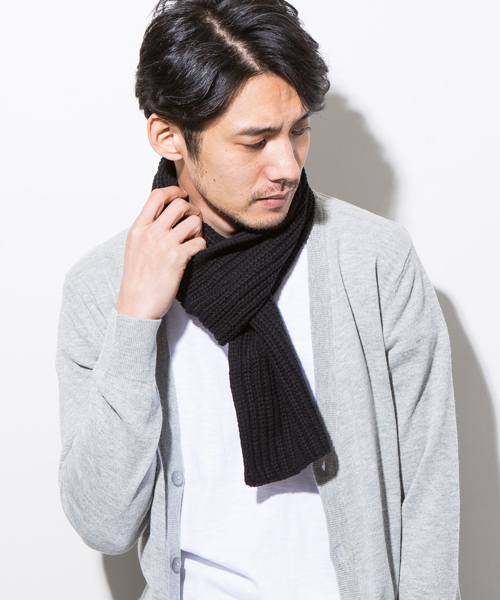 AKM(エイケイエム)の「【AKM Contemporary】別注マフラー(マフラー・メンズ・ブラック/グレー・FREE)」の2枚目の写真