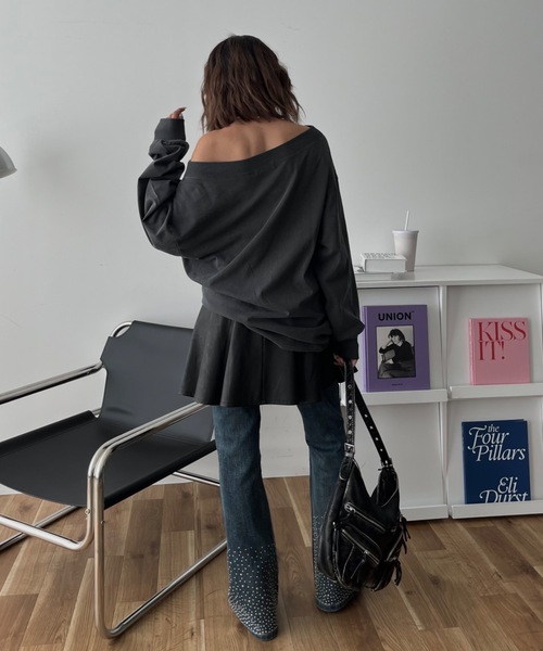 SHAGGIE（シャギー）の「ヴィンテージ風レザープリーツミニスカート（スカート・レディース・ブラック/ブラウン・FREE）」の8枚目の写真