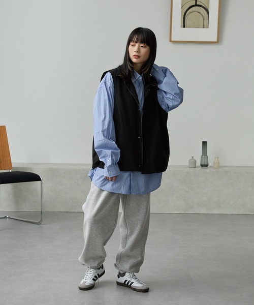 セミワイドテーパードスウェットパンツ（スウェットパンツ）｜MONO