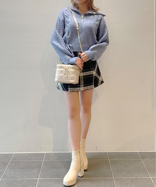 one wayザッカ(ワンウェイザッカ)の「ストレッチショートブーツ(ブーツ・レディース・ベージュ/ブラック/ブラック系その他・LARGE/MEDIUM/LL/SMALL)」の21枚目の写真