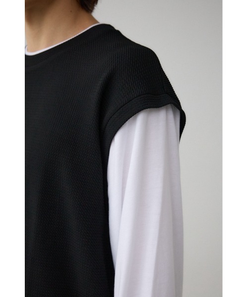 AZUL by moussy(アズールバイマウジー)の「ベストセットロングTシャツ(Tシャツ/カットソー・メンズ・ベージュ/グレー/ブラック・MEDIUM/LARGE)」の11枚目の写真