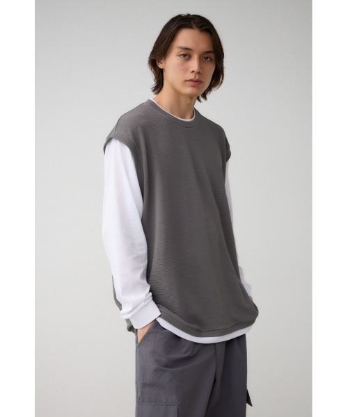 AZUL by moussy(アズールバイマウジー)の「ベストセットロングTシャツ(Tシャツ/カットソー・メンズ・ベージュ/グレー/ブラック・MEDIUM/LARGE)」の16枚目の写真