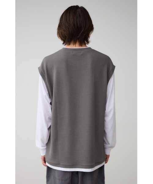 AZUL by moussy(アズールバイマウジー)の「ベストセットロングTシャツ(Tシャツ/カットソー・メンズ・ベージュ/グレー/ブラック・MEDIUM/LARGE)」の20枚目の写真