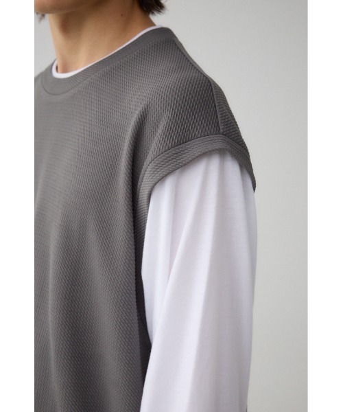 AZUL by moussy(アズールバイマウジー)の「ベストセットロングTシャツ(Tシャツ/カットソー・メンズ・ベージュ/グレー/ブラック・MEDIUM/LARGE)」の22枚目の写真