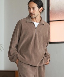 mlt4851- Knit sew Key Neck Pullover カットソー