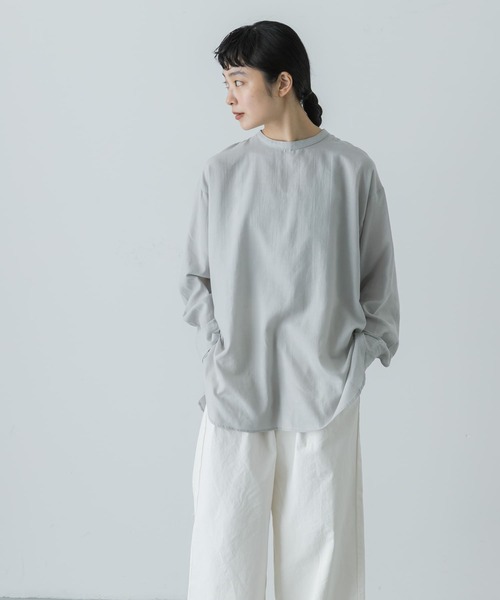 美品 かぐれ 24AW コットンシルクバックリボンブラウス kagure 楽天市場】コットンシルクバックリボンブラウス／かぐれ（kagure