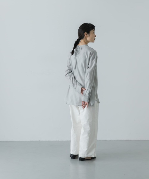 美品 かぐれ 24AW コットンシルクバックリボンブラウス kagure 美品 かぐれ 24AW コットンシルクバックリボンブラウス kagure
