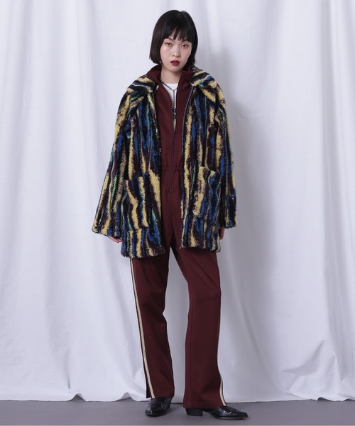 CREOLME（クレオルム）の「(CREOLME)ボアジャカードコート（その他アウター・レディース・ブルー/ブラウン・FREE）」の11枚目の写真