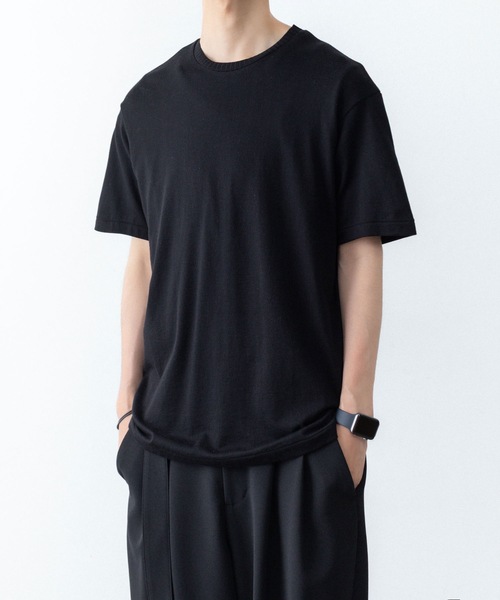 ATTACHMENT(アタッチメント)の「ハイウエット ジャージー スリムフィットS/S TEE / HIGH WET JERSEY SLIM FIT S/S TEE(Tシャツ/カットソー・メンズ・ブラック/ダークグレー/ライトグレー・1/2/3/4)」の8枚目の写真