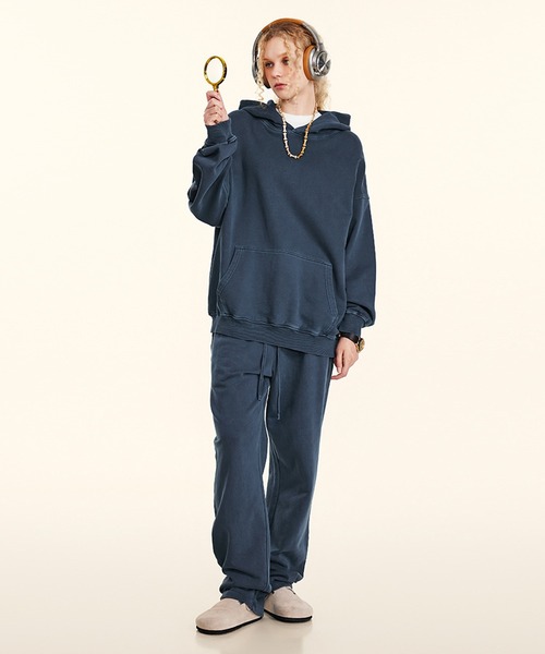 CORPUS TOKYO（コーパス トーキョー）の「【セットアップ対応】ピグメントスウェットパンツ（スウェットパンツ・メンズ・ダークパープル/ブラック/グレー/チャコールグレー/ブルー・1/2/3/4）」の4枚目の写真