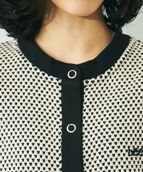 Lee（リー）の「Lee/リー ニットジャガードカーディガン ビッグスナップボタン（カーディガン/ボレロ・レディース・ネイビー/ブラック/グリーン/ブラック系その他/ベージュ/ライトブルー・MEDIUM）」の13枚目の写真