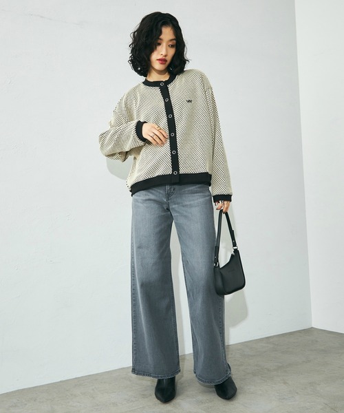 Lee（リー）の「Lee/リー ニットジャガードカーディガン ビッグスナップボタン（カーディガン/ボレロ・レディース・ネイビー/ブラック/グリーン/ブラック系その他/ベージュ/ライトブルー・MEDIUM）」の16枚目の写真