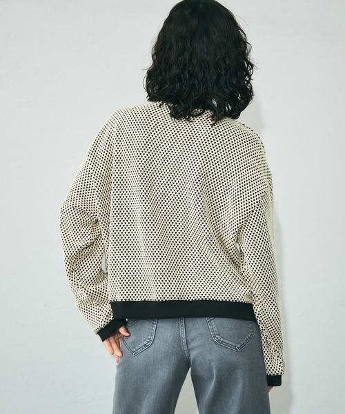 Lee（リー）の「Lee/リー ニットジャガードカーディガン ビッグスナップボタン（カーディガン/ボレロ・レディース・ネイビー/ブラック/グリーン/ブラック系その他/ベージュ/ライトブルー・MEDIUM）」の9枚目の写真