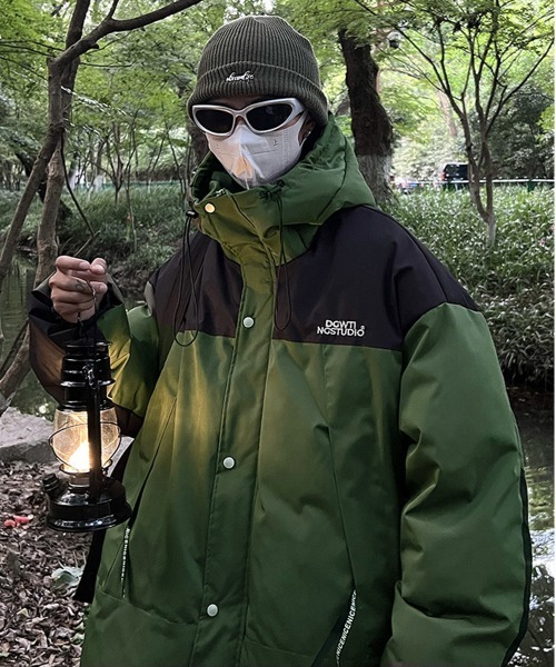 NEW GENTLEMAN（ニュージェントルマン）の「カバースキャット 切り替え エコダウンジャケット（ダウンジャケット/コート・メンズ・ブラック/グレー/グリーン・M/L/XL）」の3枚目の写真