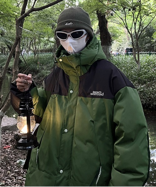 NEW GENTLEMAN（ニュージェントルマン）の「カバースキャット 切り替え エコダウンジャケット（ダウンジャケット/コート・メンズ・ブラック/グレー/グリーン・M/L/XL）」の5枚目の写真