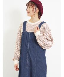 Samansa Mos2 | 【リサイクルコットン】メロー切替柄アソートトップス(Tシャツ/カットソー)