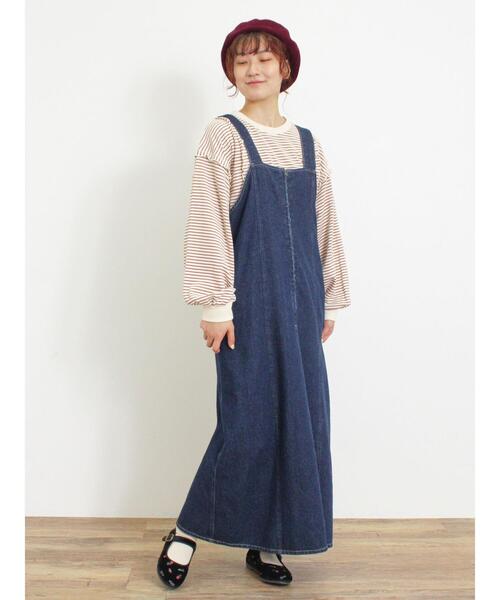 Samansa Mos2（サマンサ モスモス）の「【リサイクルコットン】メロー切替柄アソートトップス（Tシャツ/カットソー・レディース・ブラウン/キナリ/オフホワイト/ブラック・F）」の8枚目の写真