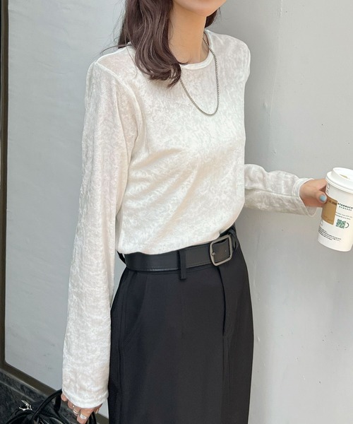 シアーベロアトップス（Tシャツ/カットソー）｜Futier land（フュー