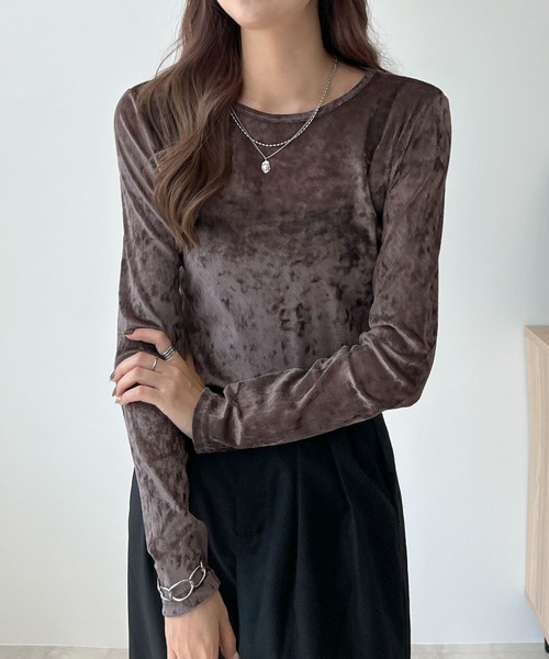 シアーベロアトップス（Tシャツ/カットソー）｜Futier land（フュー