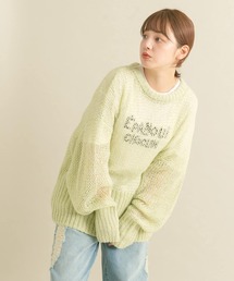 KBF | シースルースパンコールニット(ニット/セーター)