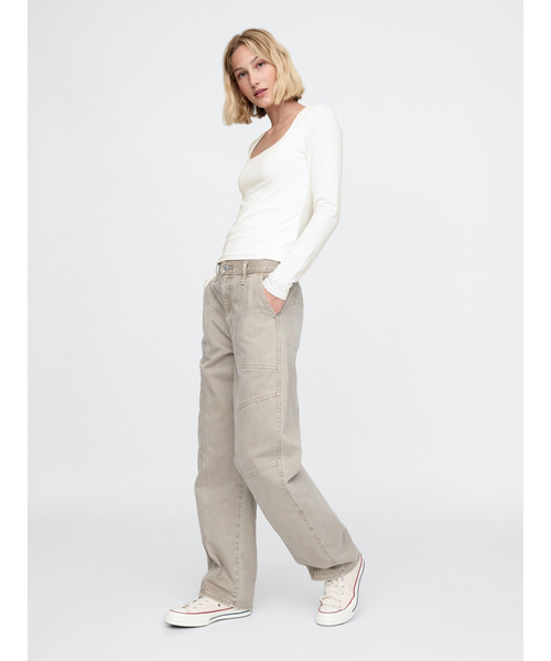 トップス GAP Gap公式オンラインストア | リブ クロップド GAPロゴTシャツ