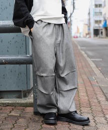 ROOT THREE（ルートスリー）の「【ROOT THREE】 ストレッチ ポリツイル ワイド イージー テック パンツ（その他パンツ）」