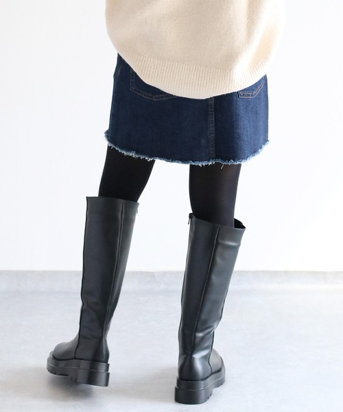 cepo（セポ）の「〈セットアップコーデ可能〉ラップデニムミニスカート（デニムスカート・レディース・ワンウォッシュ/ブルー系2・S/M/L）」の5枚目の写真