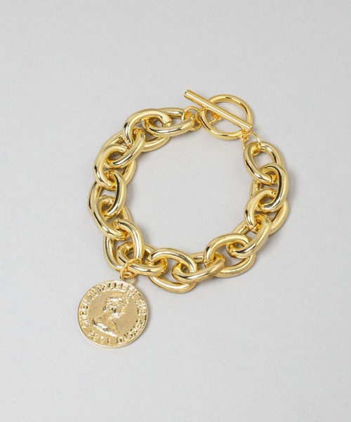 A part by（アパートバイ）の「コインチェーンブレスレット（ブレスレット・レディース・ゴールド・FREE）」の2枚目の写真