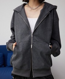 AZUL by moussy | ラメウラケビッグパーカー(パーカー)