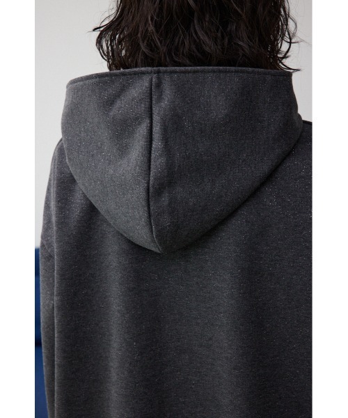 AZUL by moussy（アズールバイマウジー）の「ラメウラケビッグパーカー（パーカー・レディース・チャコールグレー/杢グレー・FREE）」の11枚目の写真