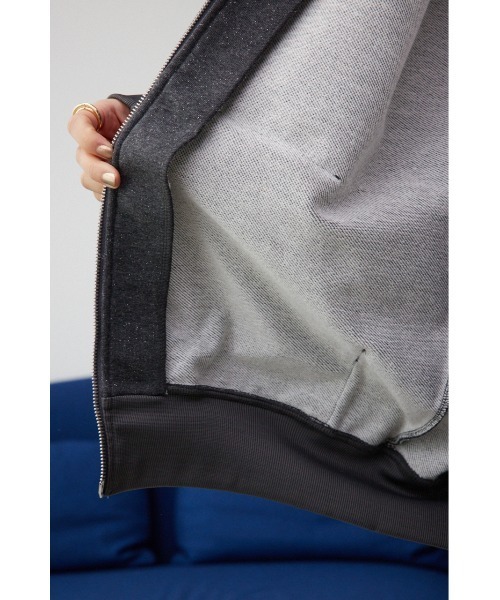 AZUL by moussy（アズールバイマウジー）の「ラメウラケビッグパーカー（パーカー・レディース・チャコールグレー/杢グレー・FREE）」の15枚目の写真