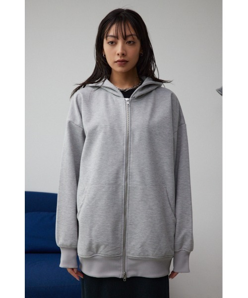 AZUL by moussy（アズールバイマウジー）の「ラメウラケビッグパーカー（パーカー・レディース・チャコールグレー/杢グレー・FREE）」の20枚目の写真