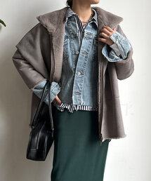 DouDou | リバーシブルフェイクムートンコート(その他アウター)