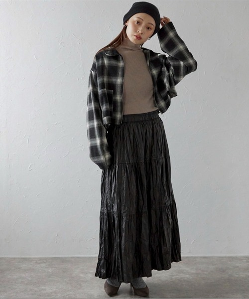 Deuxieme Classe チェック ダブルジップ シャツ ジャケット セール】ダブルZIPチェックシャツ（シャツ/ブラウス）｜ap retro