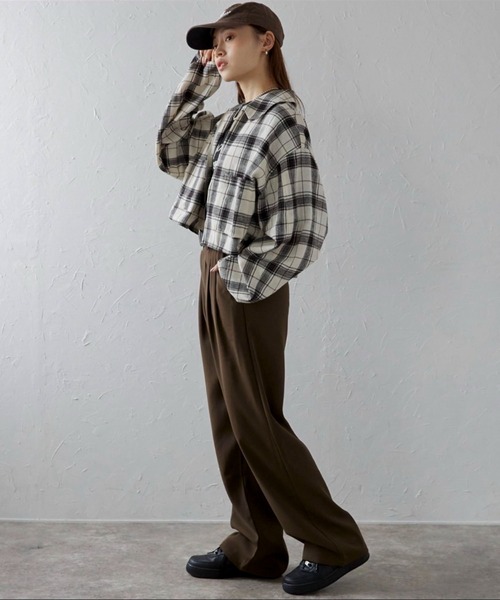 Deuxieme Classe チェック ダブルジップ シャツ ジャケット
